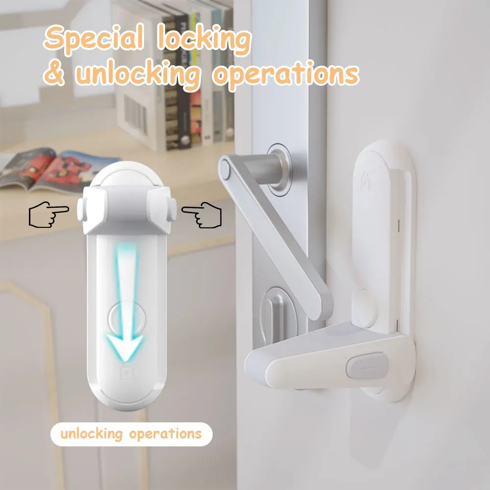 Baby Proofing Door Handle Lock,Childproofing Door Knob Lock Easy to Install and Use Door Lever Lock - Image 4