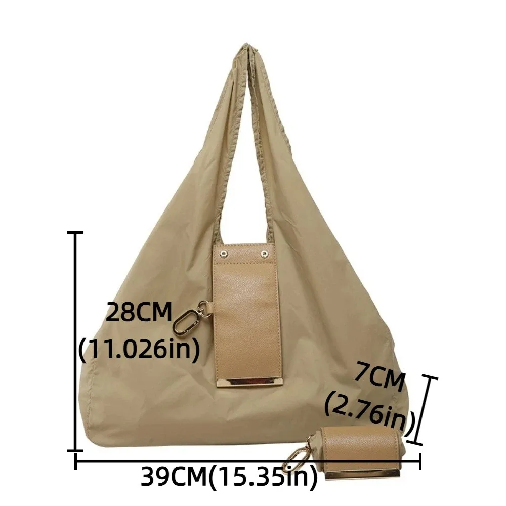 Reusable Mini Keychain Tote Bag Large Capacity Lightweight Foldable Shopping Bag Key Ring Eco-Friendly Expandable Reusable - Bag - Image 3