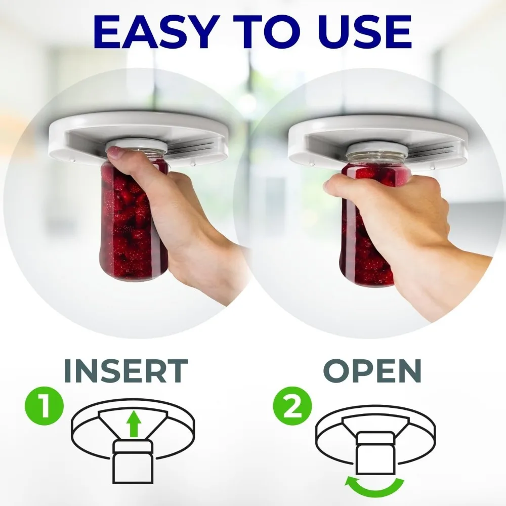 Can Opener Multifunction Under Cabinet Jar Openers for Weak Hand Easy Effortless Grip Fast Lid Remover Kitchen Accessories - Image 3