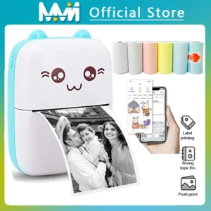 Portable  Thermal Printer MINI Wirelessly BT 203dpi Photo Label Memo Wrong Question Printing With USB Cable Imprimante Portable