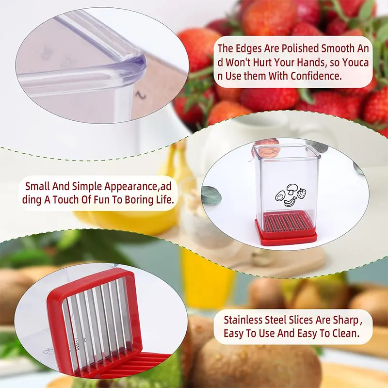 Fruit Speed Cup Slicer With Push Plate Egg Slicer Strawberry Banana Cutter Quickly Making Fruit Vegetable Salad Kitchen Gadget - Image 4