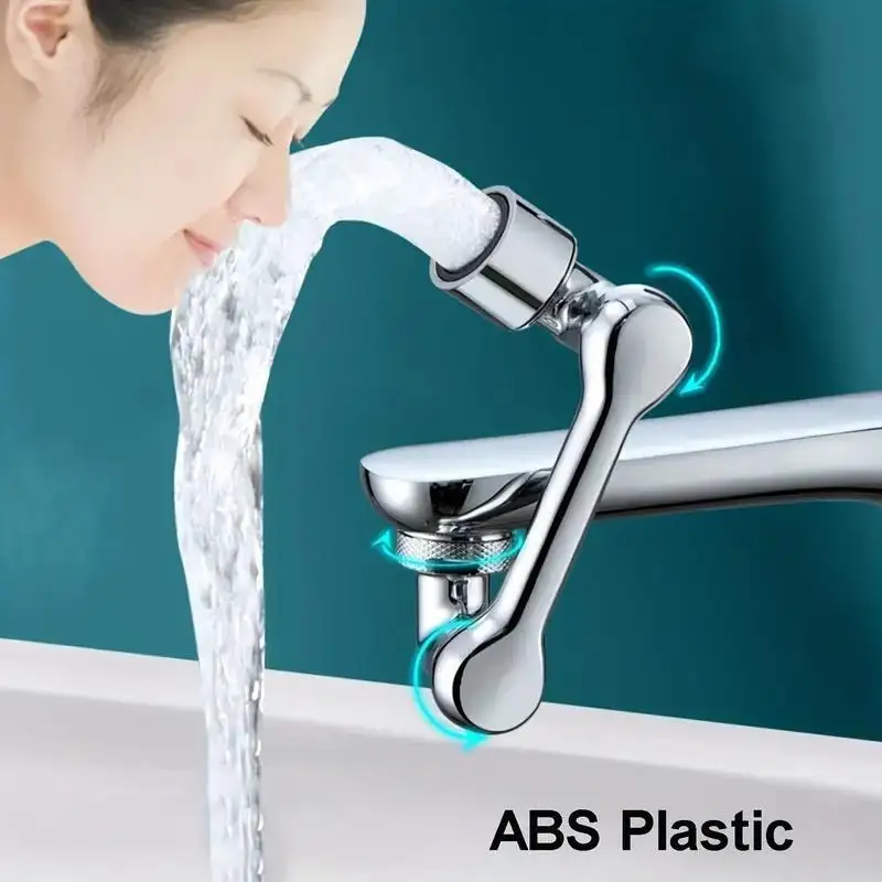 New Universal Rotation Extender Faucet Aerator Plastic Splash Filter Kitchen Tap Washbasin Faucets Bubbler Nozzle Robotic Arm - Image 3