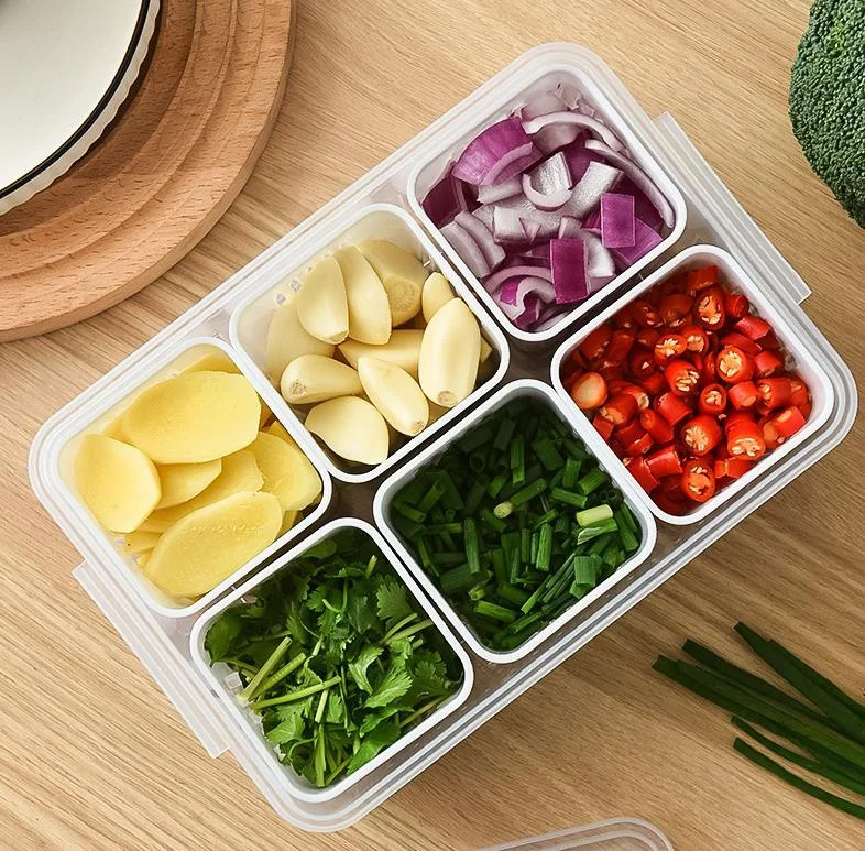 Refrigerator Food Drain Fresh-keeping Box Ginger Garlic Onion Pepper Storage Box Fruit Vegetable Drain Basket Kitchen Organizer - Image 3