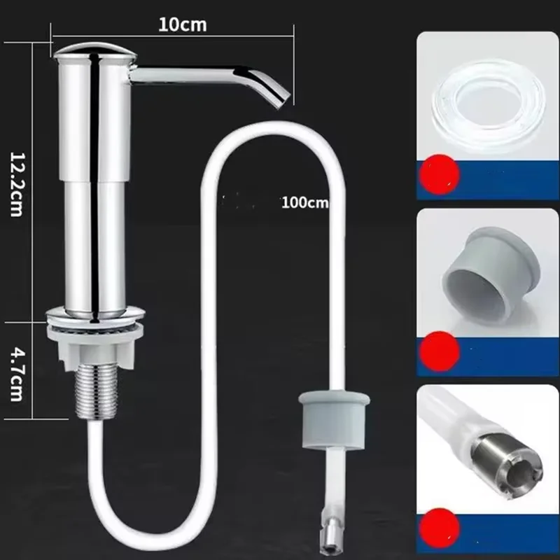 Dish Soap Dispenser for Kitchen Sink, Countertop Soap Dispenser Pump, 40" Silicone Extension Tube Connect to The Soa - Image 5