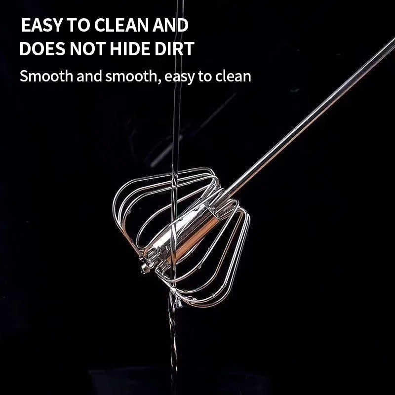 Semi Automatic Egg Beater Manual Rotating Cream Mixer Household Baking Tool Kitchen Gadget for Egg Blending Cake Mixing - Image 3