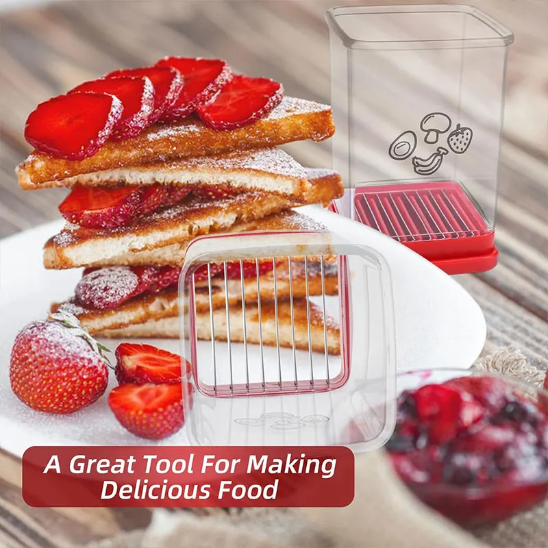 Fruit Speed Cup Slicer With Push Plate Egg Slicer Strawberry Banana Cutter Quickly Making Fruit Vegetable Salad Kitchen Gadget - Image 2