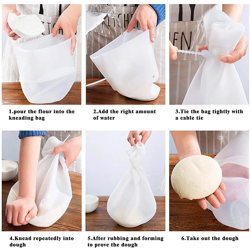 Silicone Kneading Dough Bag Kitchen Flour Mixer Versatile Bread Pastry Pizza Bakeware Cooking Tool - Image 4