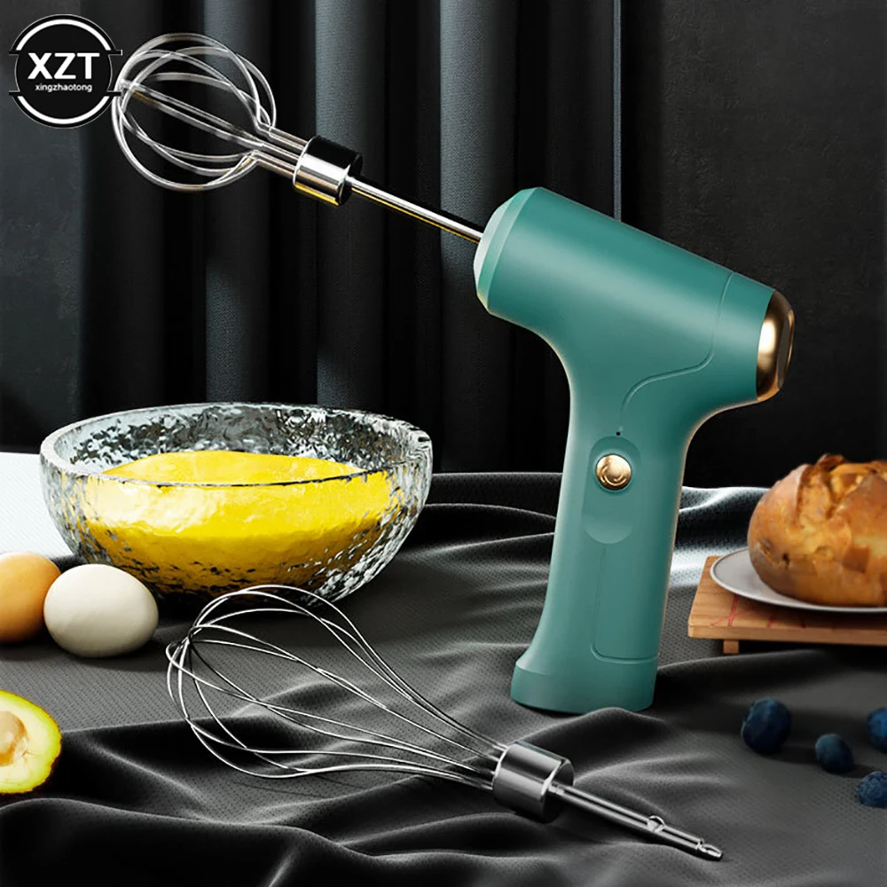 USB Wireless Electric Whisk Cake Baking Cream Whisk Kitchen Tools Handheld Rechargeable Mixing Machine Electric Food Mixer - Image 3