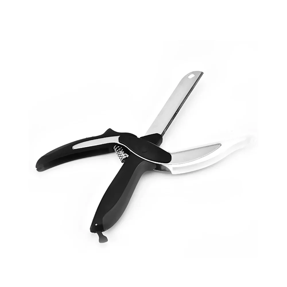 Stainless Steel Kitchen Scissors 2 In 1 Cutting Board Chopper Fruit Vegetable Multifunctional - Image 4