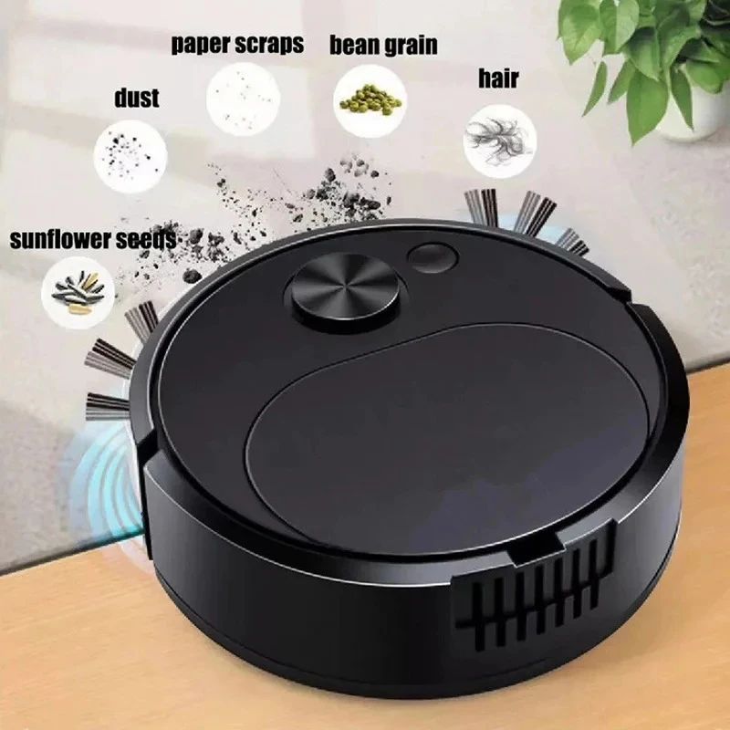 Automatic Electric Floor Vacuum Cleaner 3-in-1 1500Pa USB Rechargeable Wireless Sweeping Mop for Home Office Use - Image 2