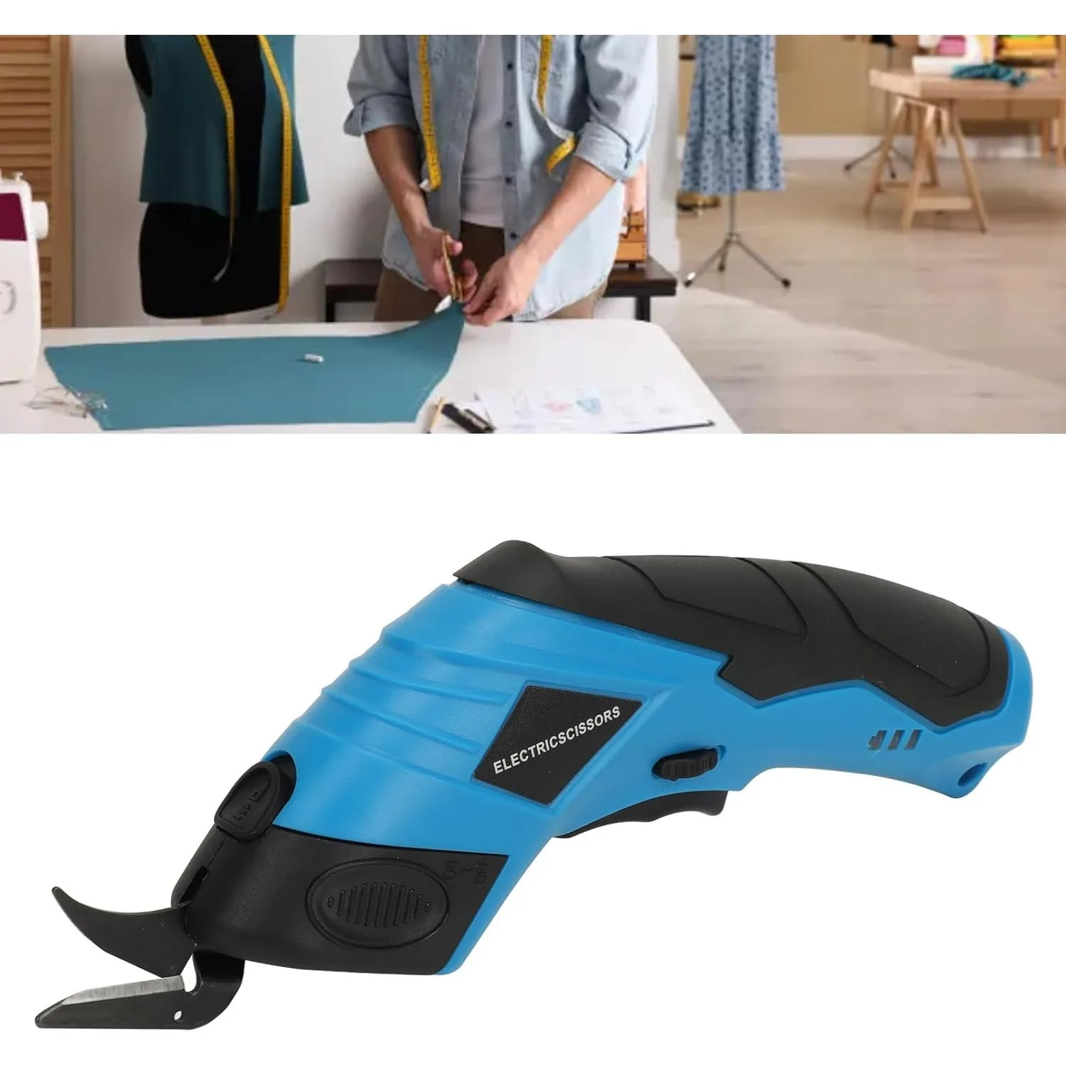 Electric Scissors Cordless Handheld Electric Scissors for Cutting Fabrics Carpets Soft Leather Cardboard - Image 4