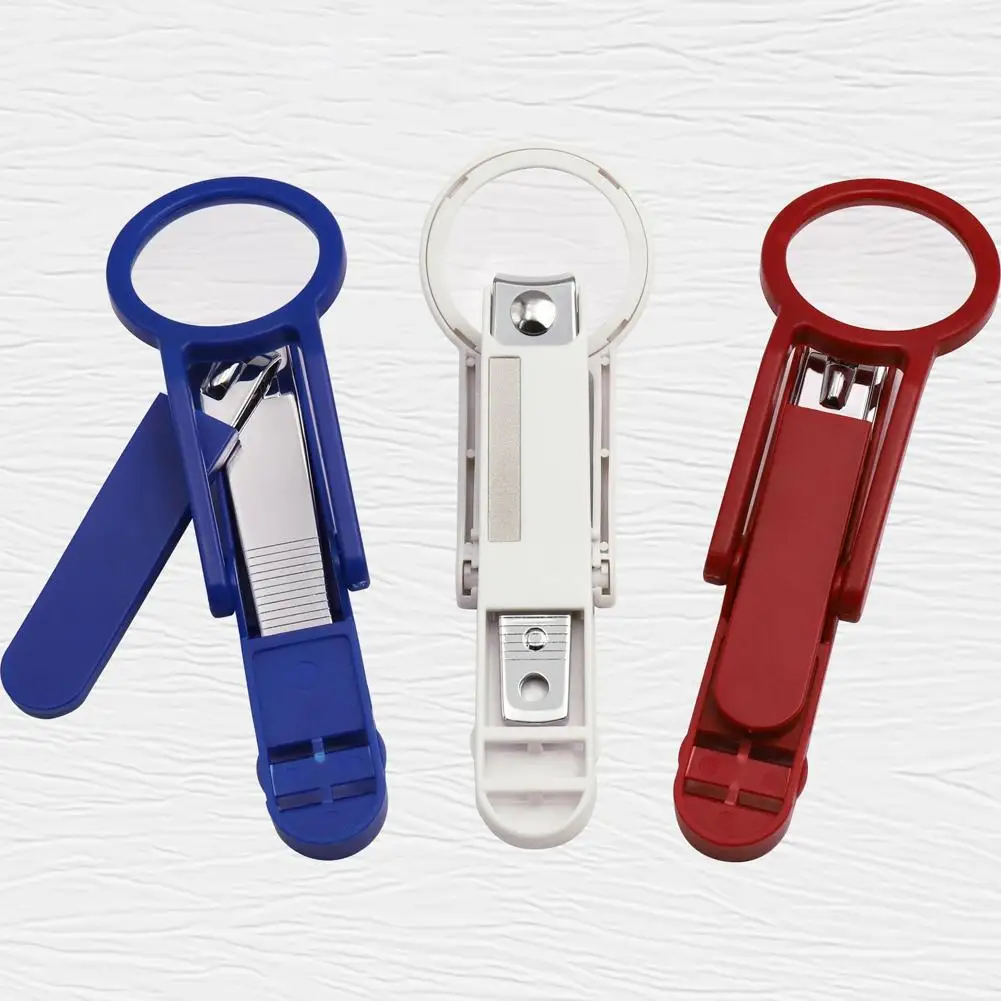 Nail Clipper with Magnifying Glass The Elderly Practical Stainless Steel Nail Clipper Anti-splash Beauty Big Clipper Tool Gifts - Image 2