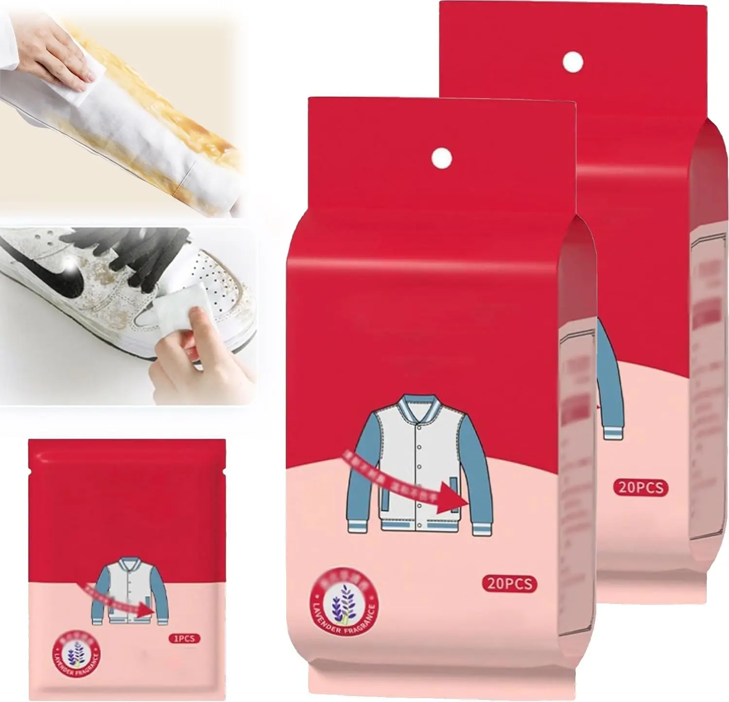 Disposable Clothing Stain Removal Wet Wipes Multi Functional Non Washing For Down Cotton Leather Jacket Stain Removing Wet Wipes - Image 3