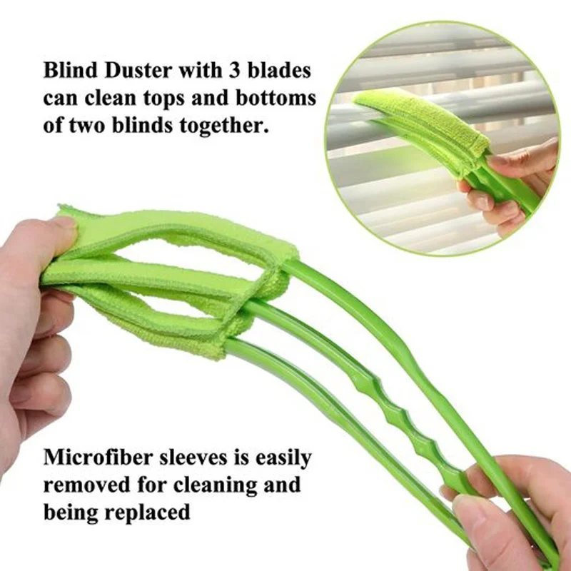 Clean Brush Convenient Microfibre Venetian Blind Blade Cleaner Brush Window Leaves Blinds Cleaner Air Conditioner Brushes Tool - Image 4