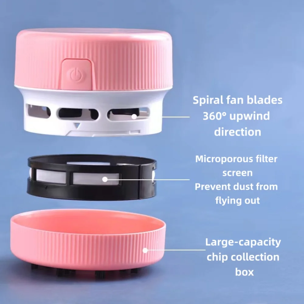 Desktop Cleaner Dust Collector Lightweight Portable Vacuum Cleaner For Office Car Use Mini Handheld Multi Function Table Sweeper - Image 5