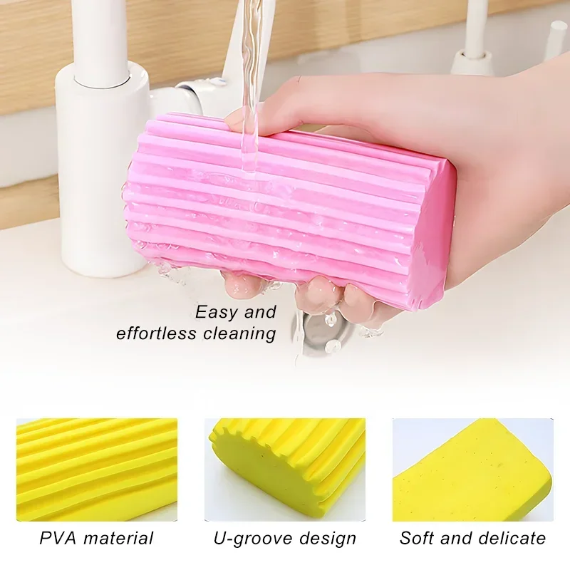 1/3/6pcs Dust Cleaning Sponges Pva Sponge Water Absorption Cleaning Sponge Household and Car Cleaning Sponges Friction Cotton - Image 3