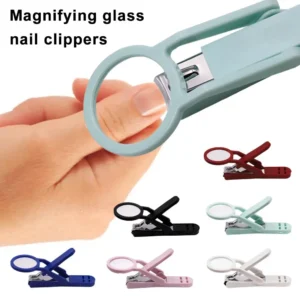 Nail Clipper with Magnifying Glass The Elderly Practical Stainless Steel Nail Clipper Anti-splash Beauty Big Clipper Tool Gifts