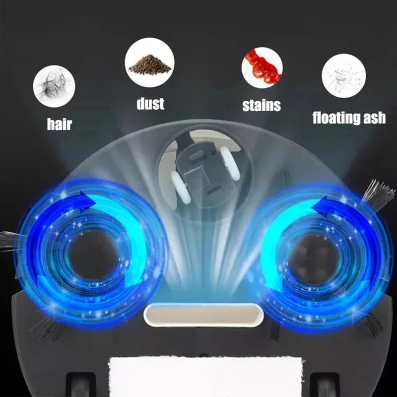 Automatic Electric Floor Vacuum Cleaner 3-in-1 1500Pa USB Rechargeable Wireless Sweeping Mop for Home Office Use - Image 4