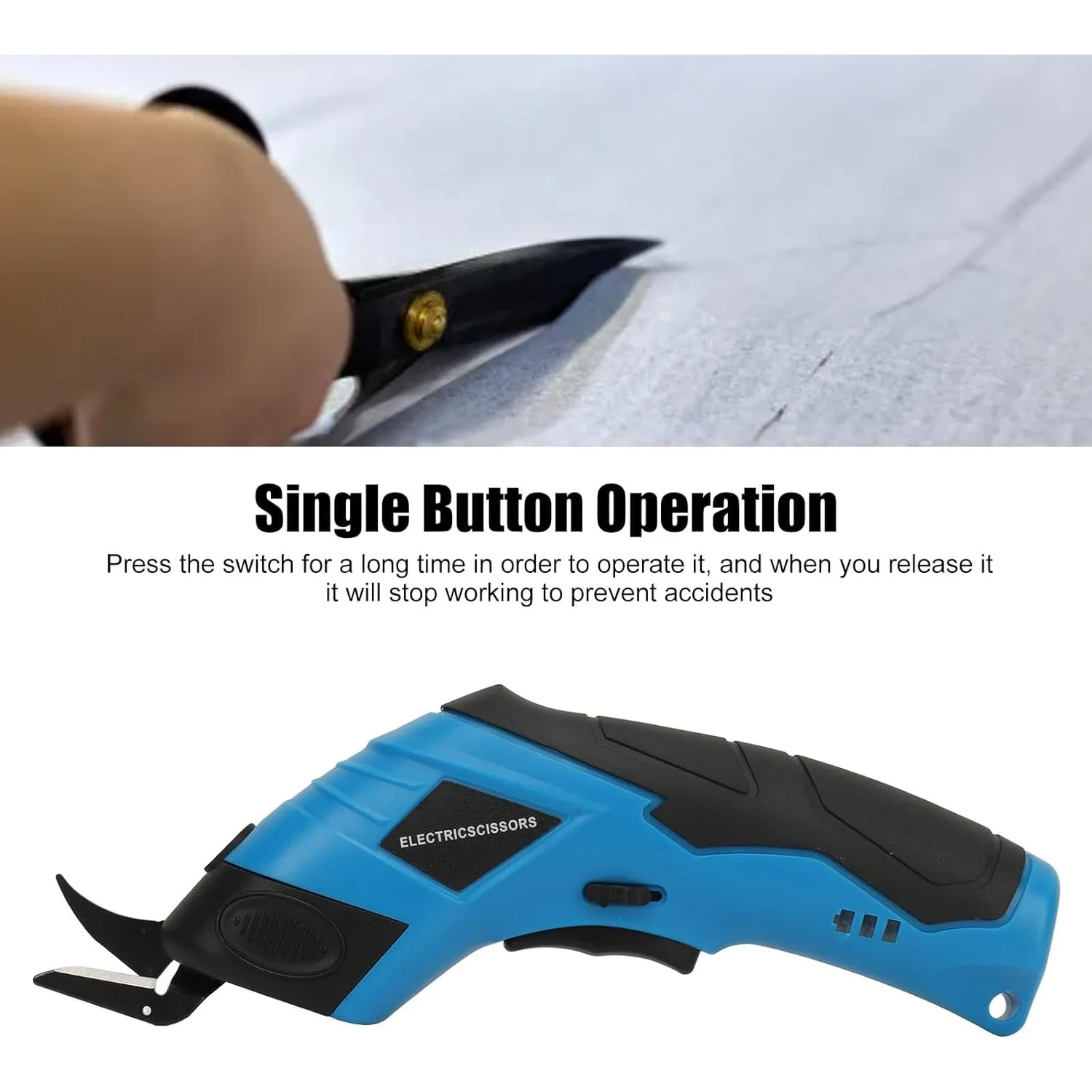 Electric Scissors Cordless Handheld Electric Scissors for Cutting Fabrics Carpets Soft Leather Cardboard - Image 2