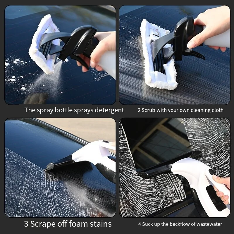 Multifunctional Electric Cordless Window Cleaner Machine White Cordless Rechargeable Automatic Portable Glass Cleaner Tools - Image 3