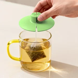 New Silicone Tea Bag Partner With Handle Tea Bag Holder & Squeezer Reusable Mugs Lids Easy To Use Dishwasher Safe