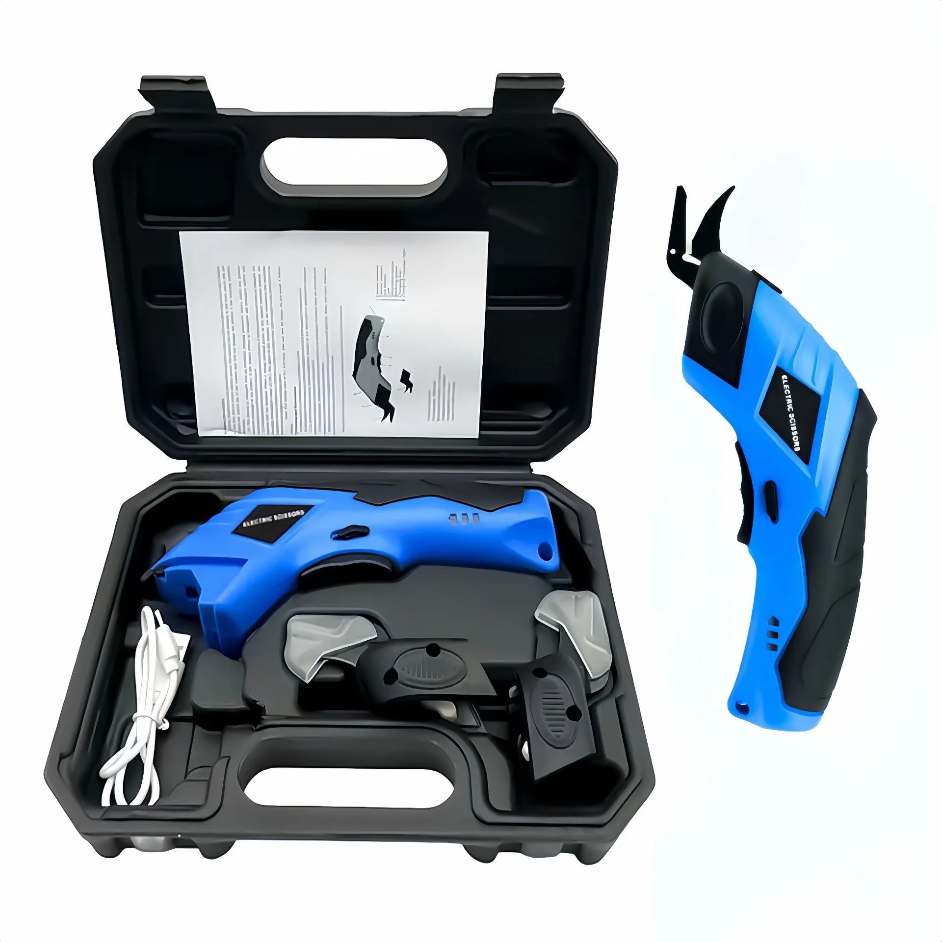 Electric Scissors Cordless Handheld Electric Scissors for Cutting Fabrics Carpets Soft Leather Cardboard