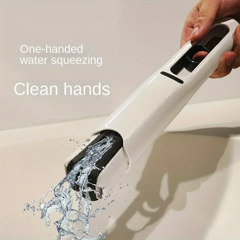 Mini Mop Self Squeeze Mop Powerful Folding Household Clean Tools No Hand Wash Strong Absorbent Mop for Bathroom Kitchen Desktop - Image 3