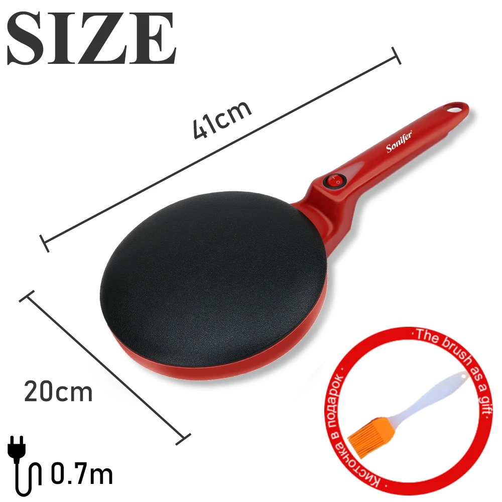Electric Crepe Maker Pizza Pancake Machine Non-Stick Griddle Baking Pan Cake Machine kitchen Appliance Cooking Tools Sonifer - Image 5