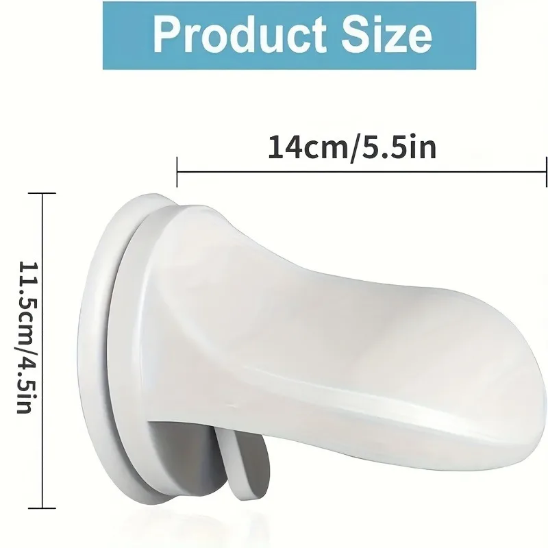 White Non-Slip Suction Foot Rest for Shower – Removable, Traceless Bathroom Stool with Drainage Holes, Adhesive Design - Image 5